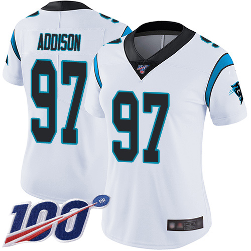 Carolina Panthers Limited White Women Mario Addison Road Jersey NFL Football #97 100th Season Vapor Untouchable->carolina panthers->NFL Jersey